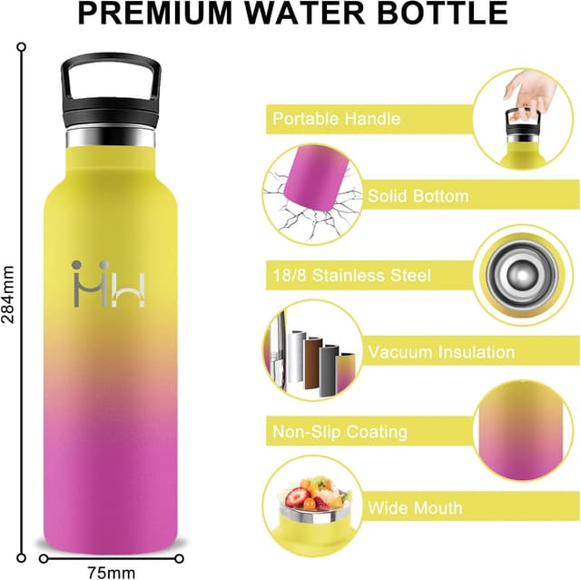 Detalle 2 de Botella Térmica Acero Inox 750ml 🥤 Aislante, Sin BPA, Fugas