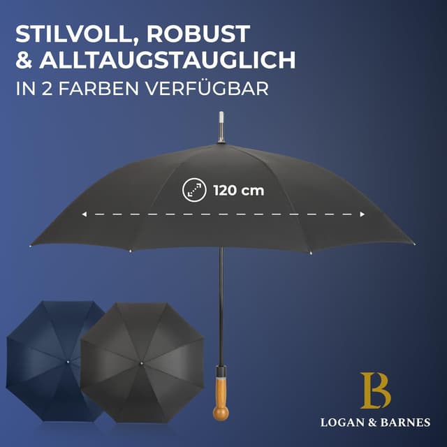 Thumbnail 5 de LOGAN & BARNES DETROIT Regenschirm Selbstverteidigung 120 cm