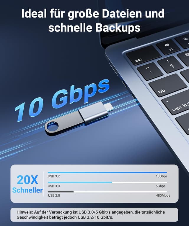 Detalle de USB-OTG Adapter 2x USB-C auf USB 3.0
