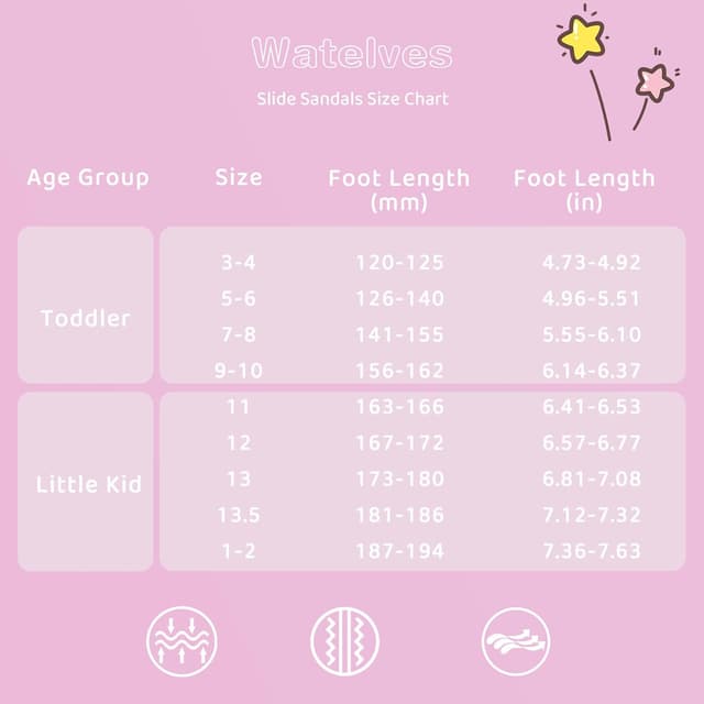 Detalle 2 de WateLves Toddler Slip-On Slides Sandals for Swim, Beach & Water Play