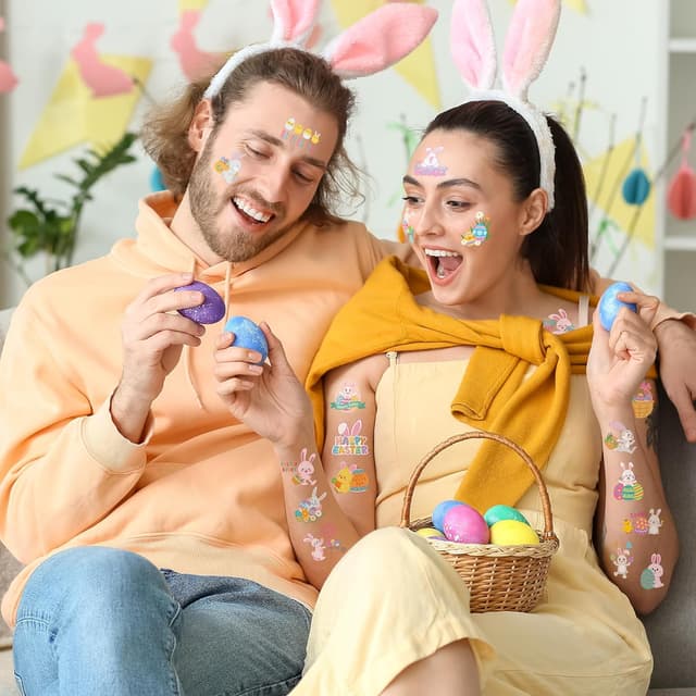 Thumbnail 5 de 150 PCS Easter Tattoos for Baskets