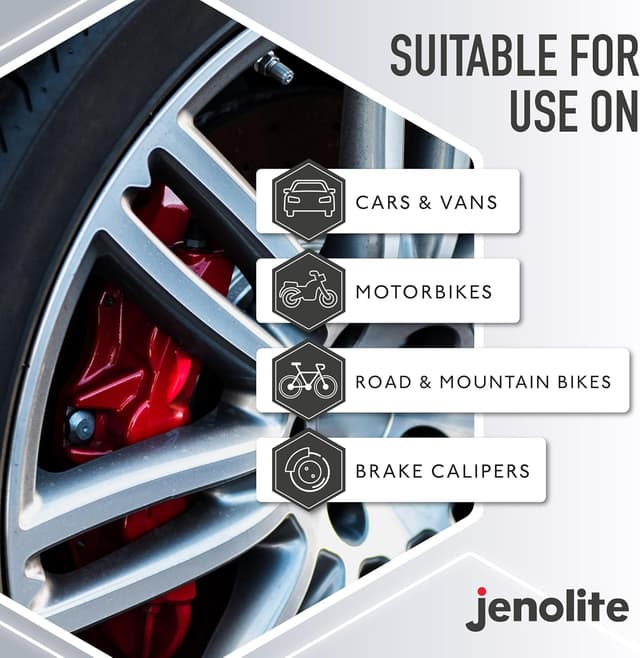 Detalle de JENOLITE Bremssattellack Blau (Bremssattelfarbe) hitzefester Thermolack für Bremsklötze – 3× 400 ml