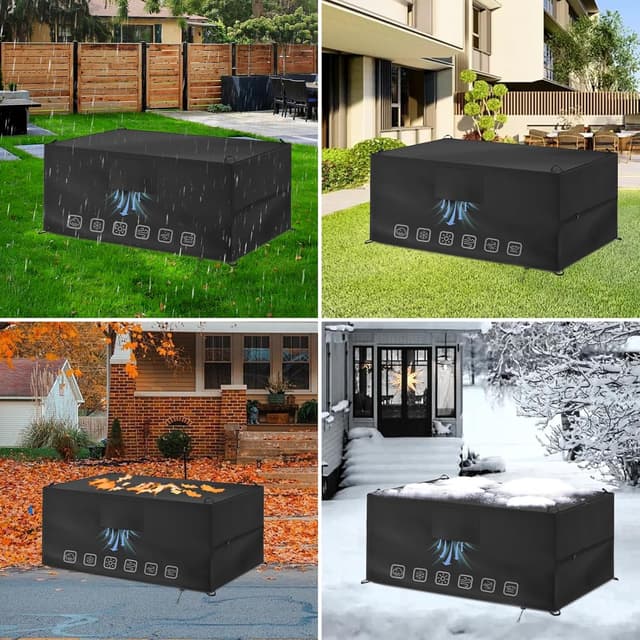 Detalle de Leeko wasserdichte Gartenmöbel Abdeckung (200 × 160 × 70 cm) aus 420D Oxford-Gewebe