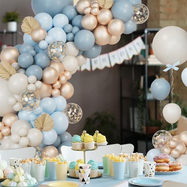 Thumbnail 3 de Dusty Baby Blue Balloon Arch Kit 151Pcs