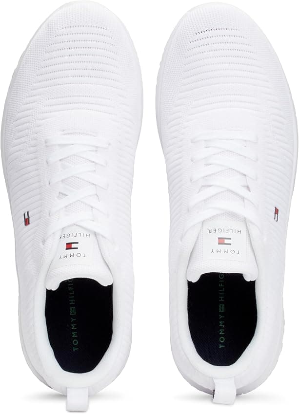 Detalle 2 de Tommy Hilfiger Runner Sneakers Hombre Blanco 👟 Tallas 44