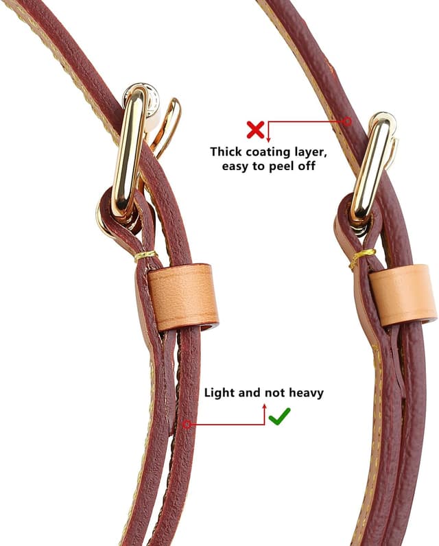 Thumbnail 6 de Ersatz-Taschenriemen aus Vachetta-Leder von jiesinlov (Multi Pochette Zubehör) – 1,1 cm doppelte Schnalle, 60 cm Länge