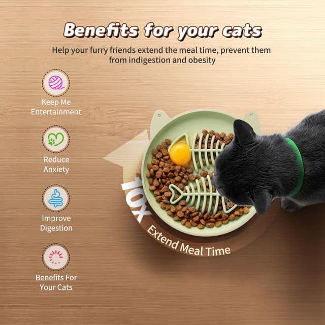 Detalle de Zonopy Futternapf langsames Fressen 2er Set 17 cm