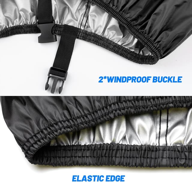 Thumbnail 6 de Housse de vélo extérieure Favoto en tissu Oxford 210D imperméable 200x70x110 cm noire (VTT, route, montagne)