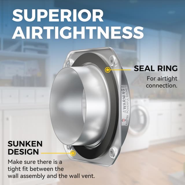 Thumbnail 3 de JEEVONY Magnetic DV180 Dryer Vent Connector