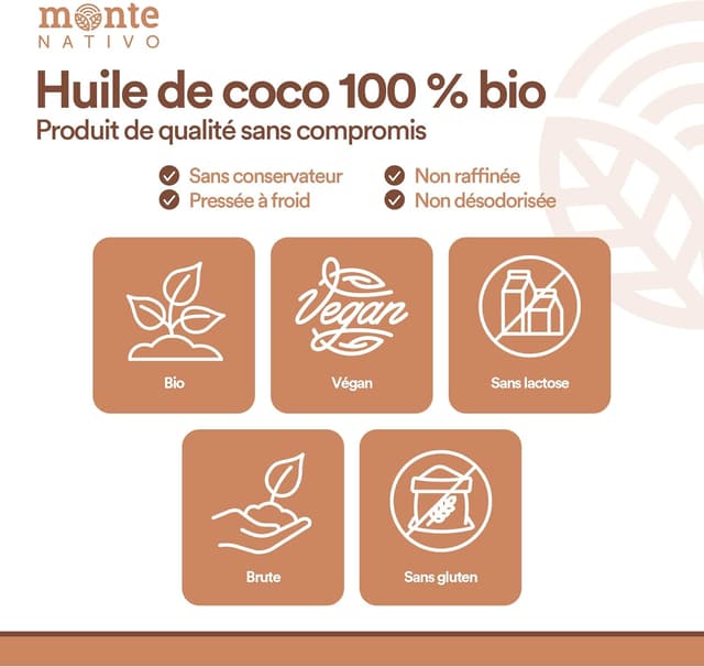 Thumbnail 2 de Huile de Coco Bio Extra Vierge MonteNativo 1000 ml