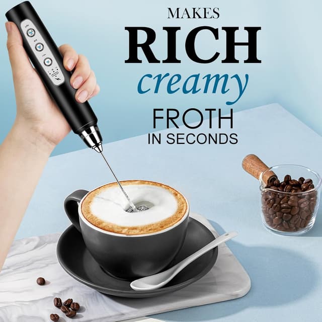 Thumbnail 4 de BSRGMS Milk Frother Handheld 3-Speed Electric Whisk