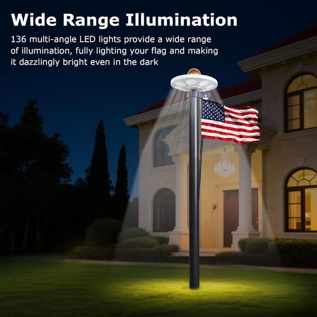 Thumbnail 5 de PHITRIC Flag Pole Light 136 LED 🌙