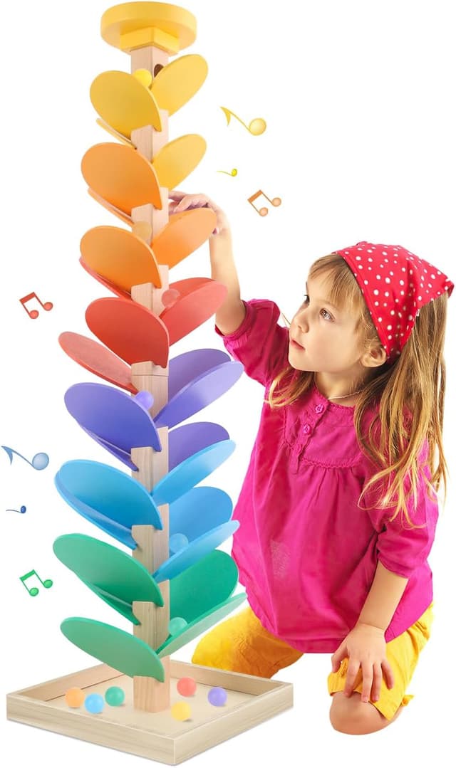 Imagen de Wooden Marble Run Music Tree 49pcs en OfertitasTOP