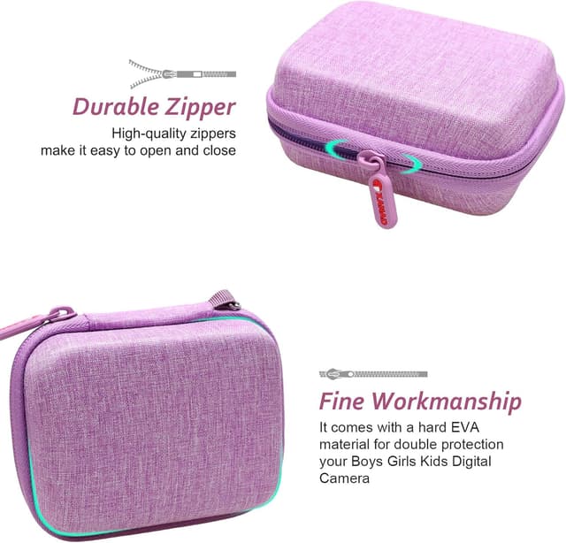 Detalle de XANAD Digitalkamera-Hülle & Tasche für Kodak Pixpro FZ55/FZ45 (lila) – Schutz für Kompaktkamera und Vlogging
