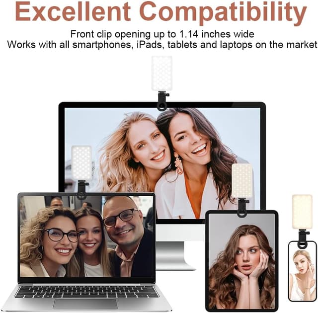 Thumbnail 6 de LOPHE 90 LED Videolicht – Selfie-Licht mit Clip, 3 Modi und einstellbarer Farbtemperatur