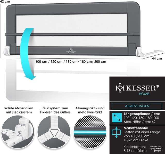 Thumbnail 6 de KESSER Bettgitter 150 cm 42 cm Höhe
