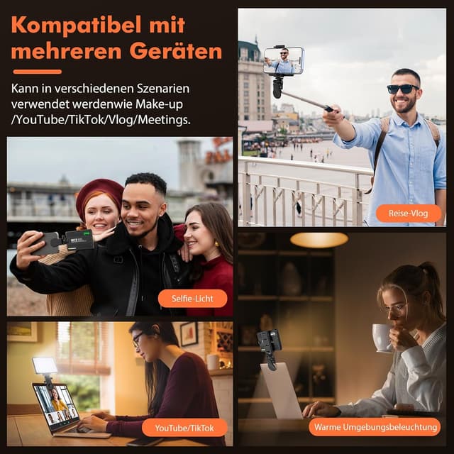 Thumbnail 3 de ETENTOUS M15 Selfie-Licht 80 LEDs, dimmbar