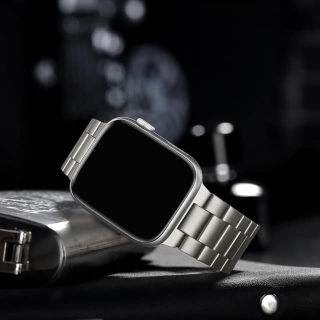 Detalle de Anlinser Metal Straps replacement band for Apple Watch (Titanium) 42mm/41mm/40mm/38mm – tool-free adjust fit