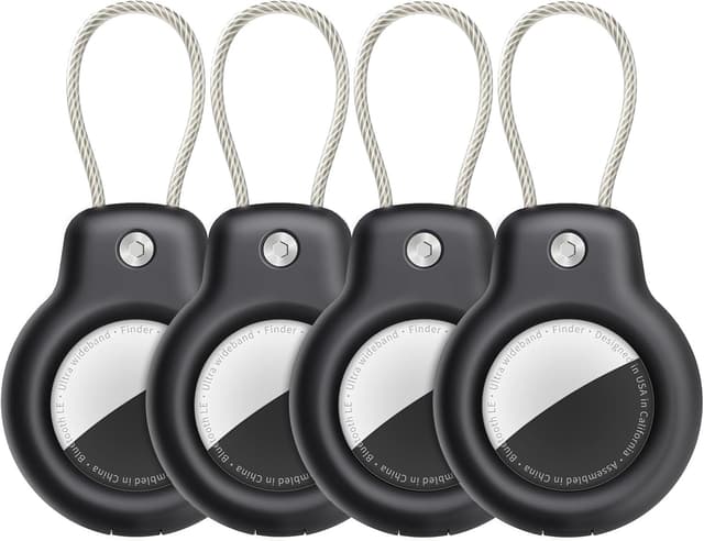 Detalle de Apple AirTag Holder Case 4-Pack keychain 🔑