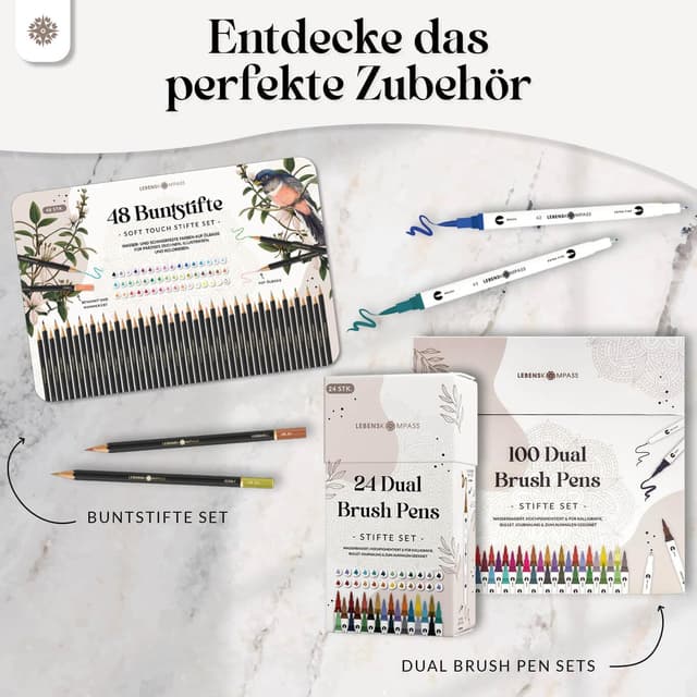 Thumbnail 6 de Lebenskompass Malbuch 100 Motive Entspannung 📘