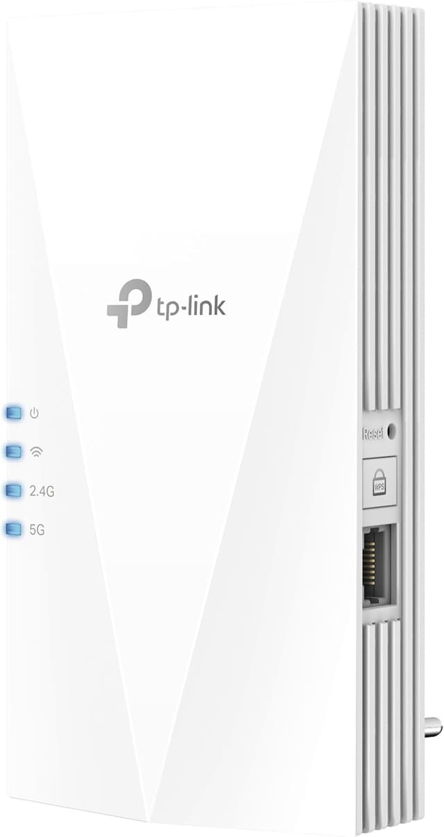 Detalle de TP-Link RE815XE WiFi 6E Repeater AXE5400 (Tri-Band, 6 GHz/160 MHz, WPA3)