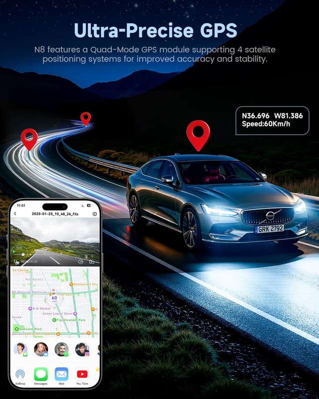 Thumbnail 6 de COOLCRAZY N8 4K + 1080P Dual Dash Cam
