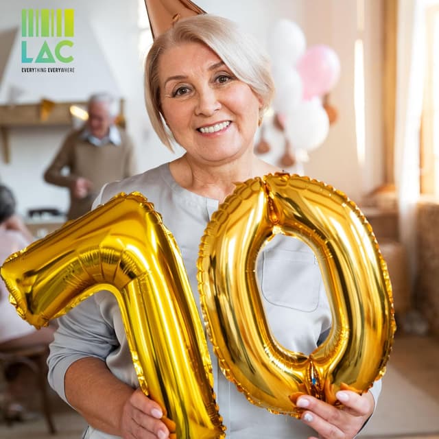 Thumbnail 4 de LAC Globos 40 Cumpleaños Dorados