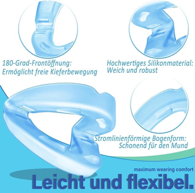 Thumbnail 2 de AIOUTGOGO Anti Schnarch Schiene Mattblau