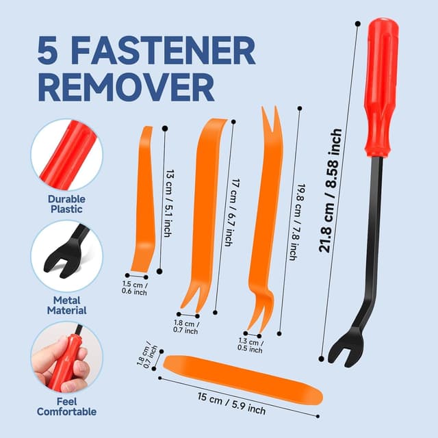 Thumbnail 3 de Einesin 240PCS Car Push Retainer Clips & Auto Fasteners Assortment, Plastic Push Pin Rivets Expansion Screws Replacement Most Popular Sizes Auto Push Pin Rivets Set -Door Trim Panel Fender Clips (240)
Einesin 240PCS Car Push Retainer Clips & Auto Fast…