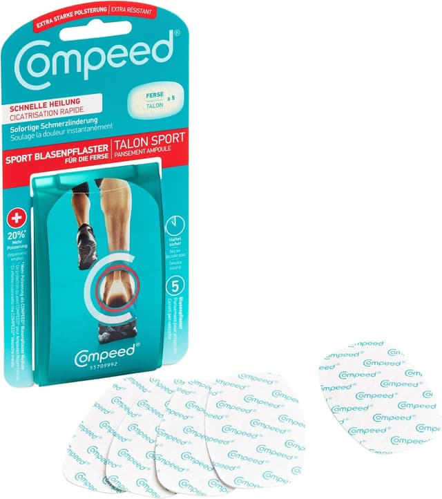 Detalle de Compeed Blasenpflaster Extreme für Fersen – Hydrokolloid-Pflaster, 5 Stück