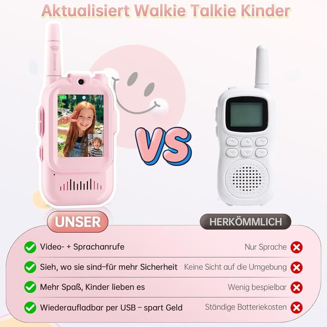Thumbnail 1 de HD Video Walkie Talkie Kinder