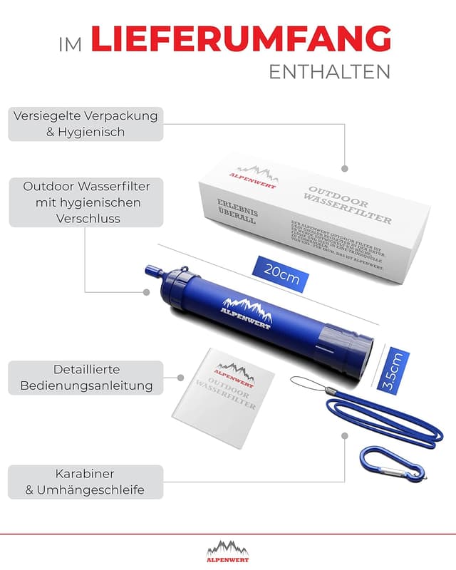 Thumbnail 2 de ALPENWERT Wasserfilter Outdoor Doppelpack