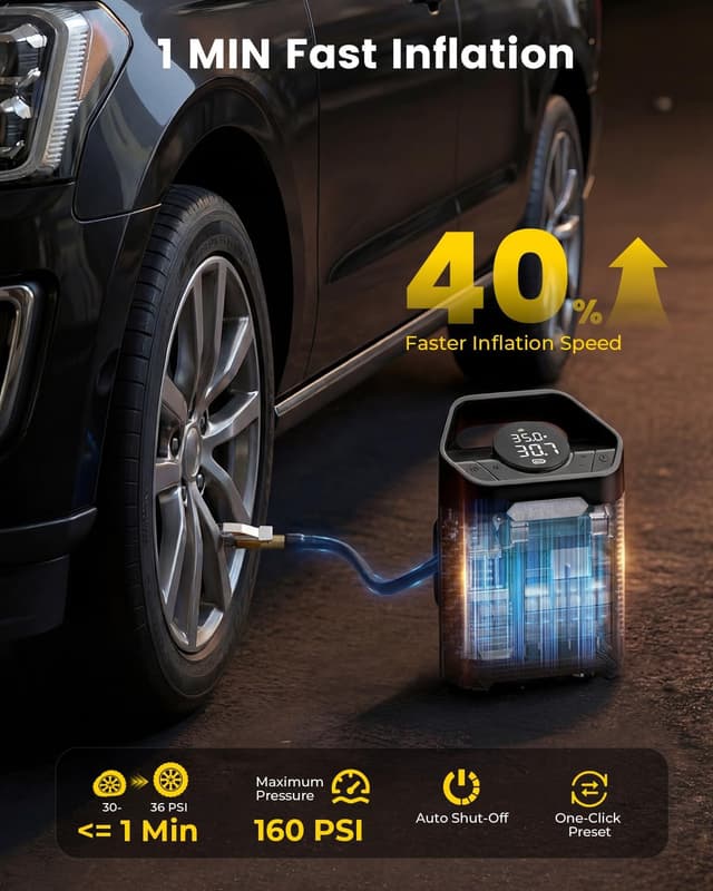 Thumbnail 1 de Heavy-Duty 160 PSI Tire Inflator