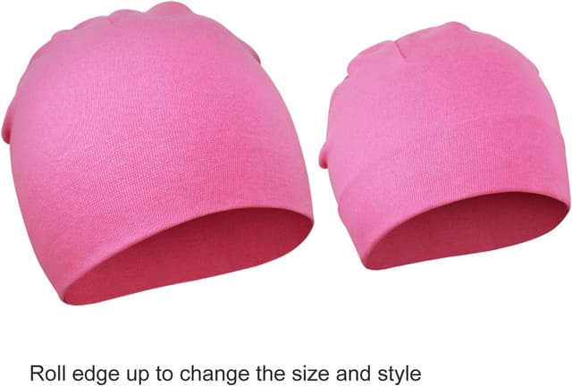 Detalle de DRESHOW 8-pack baby beanie hats (newborn to toddler) – soft cotton knit caps