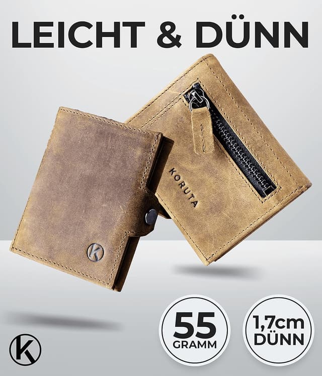 Thumbnail 5 de KORUTA Slim Wallet XL Münzfach RFID Schutz