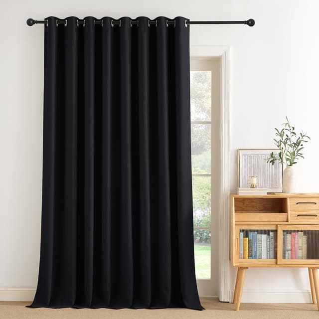 Detalle 2 de PONY DANCE Rideau Occultant Noir 300 cm Largeur