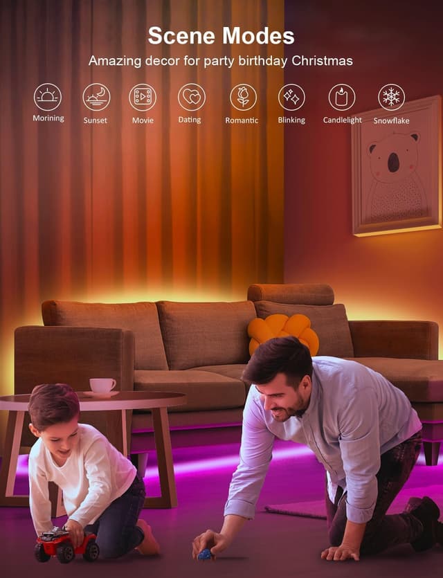 Detalle 2 de Mexllex Tiras LED RGB 30 m con mando