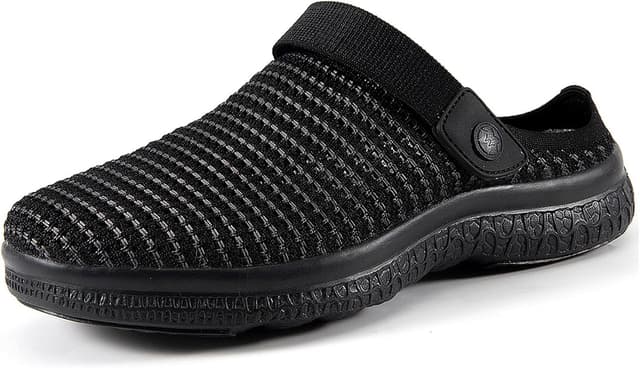 Detalle de Clogs Hausschuhe Herren Damen – atmungsaktive Pantoletten/Gartenschuhe mit rutschfester Sohle