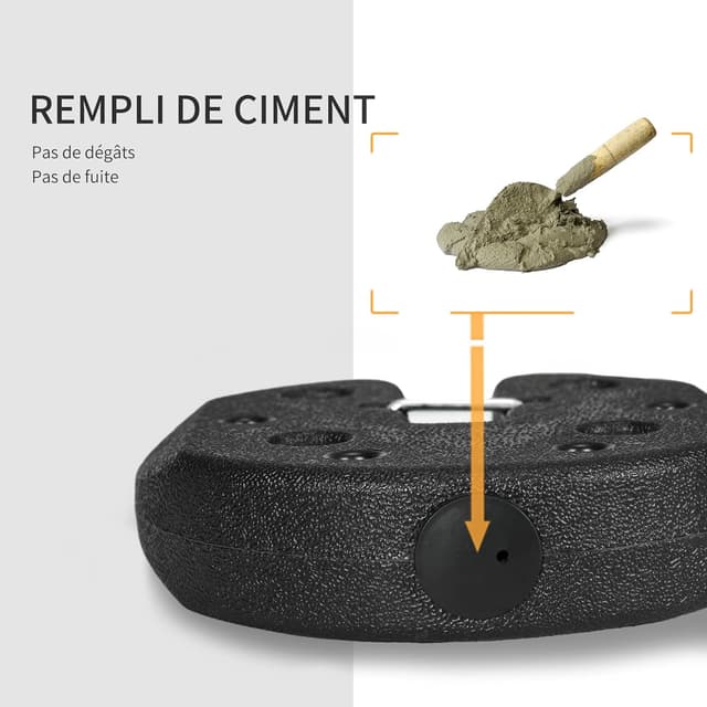 Thumbnail 6 de Outsunny Poids de lestage 4pcs pour tonnelle