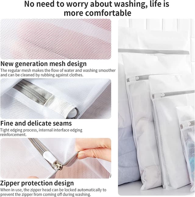 Detalle 2 de MDSXO 10 Pack Mesh Laundry Bags for Delicates