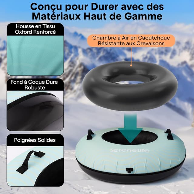 Thumbnail 4 de SereneLife Luge Gonflable 100 cm pour neige