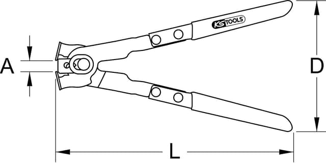 Detalle 2 de KS Tools 115.1050 pinza per fascette, 260 mm