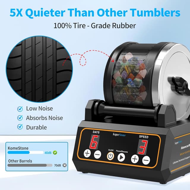 Thumbnail 3 de KomeStone K1 Rock Tumbler 2.5 lb