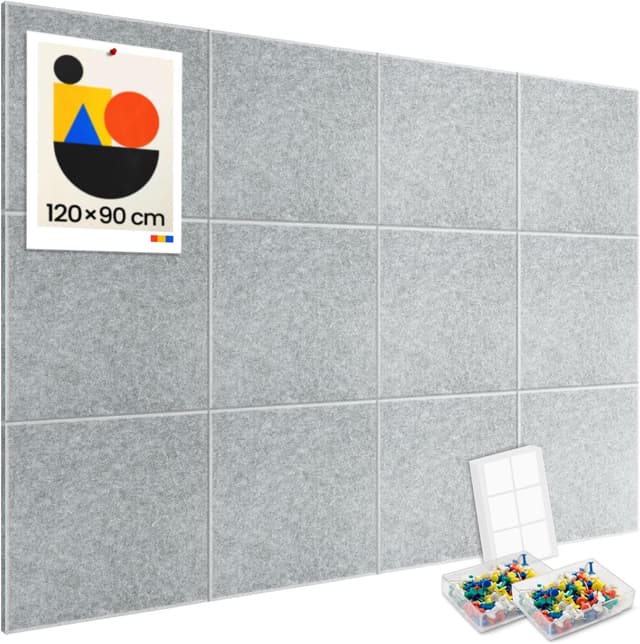 Detalle de Großes Kork-Bulletin Board 120×90 cm für Wand 🧷