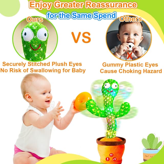 Thumbnail 2 de Baby Dancing Talking Cactus Toy