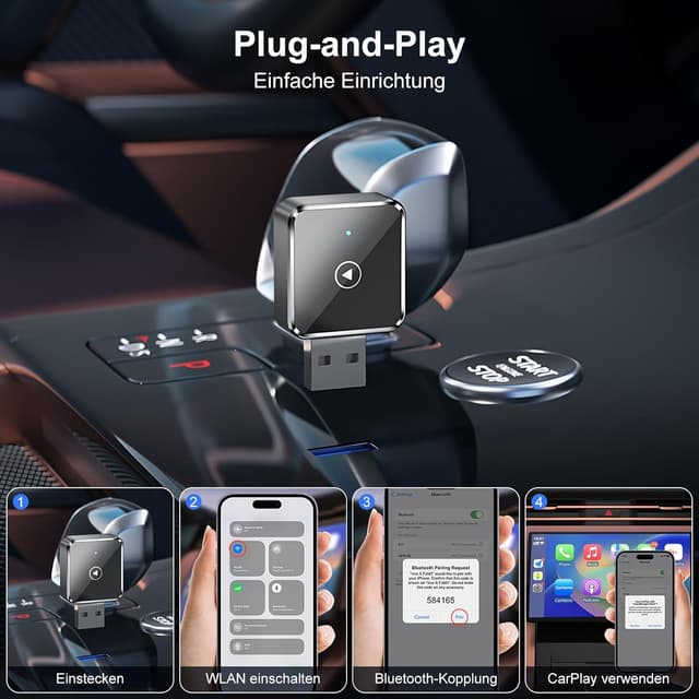 Thumbnail 3 de Mini Kabelloser CarPlay Adapter für iPhone