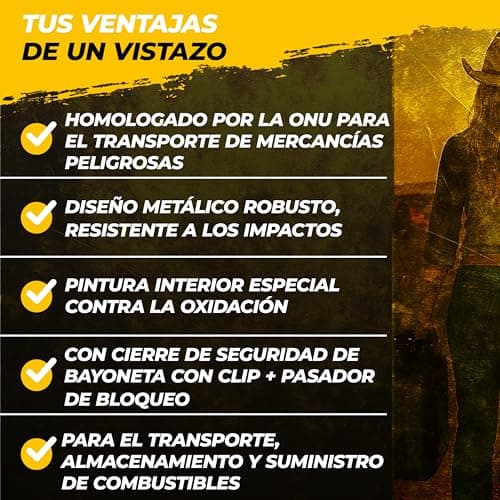 Thumbnail 8 de Bidón de Gasolina Metálico Monzana 5L Verde⛽