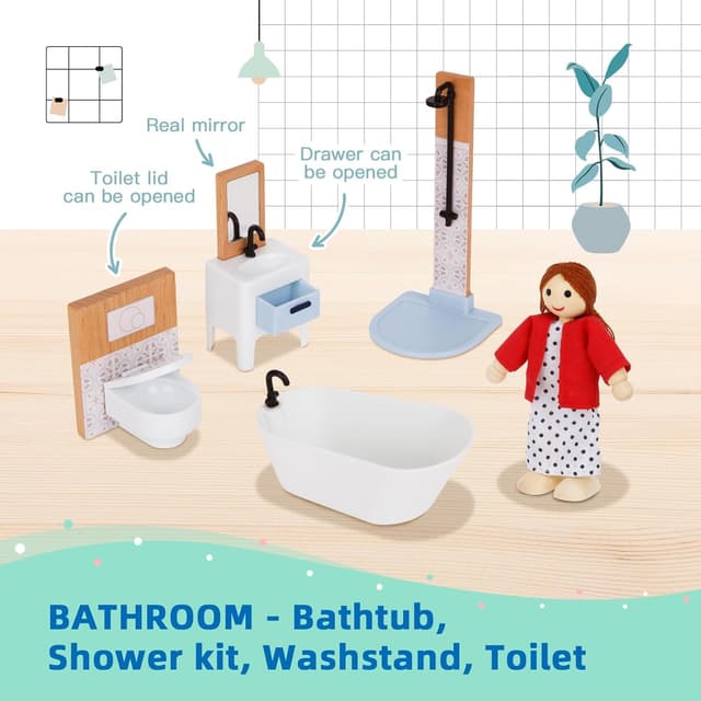 Thumbnail 4 de OOOK Kit maison de poupée 26 pièces