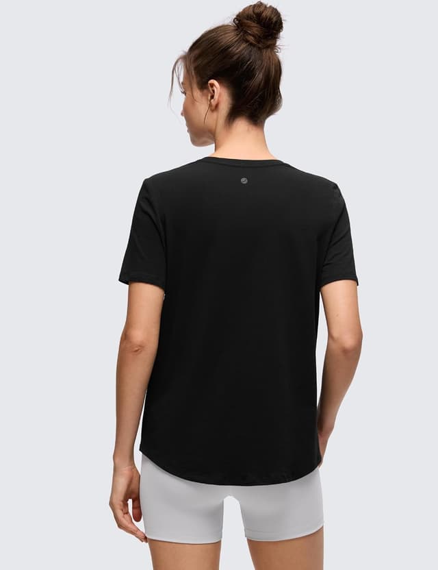 Detalle 2 de CRZ YOGA chemise à manches courtes en coton Pima pour femmes, coupe ample