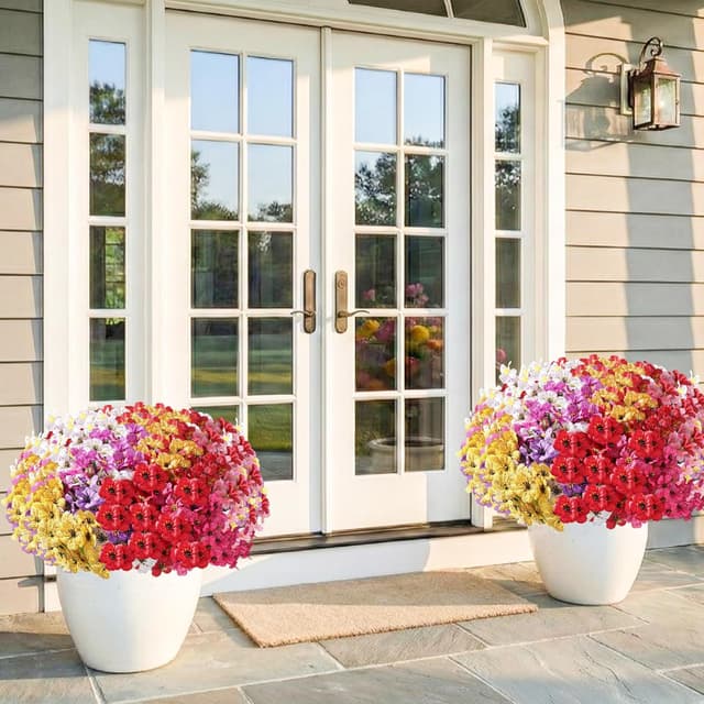 Thumbnail 6 de Powbrace 22-Pack Artificial Flowers (UV-Resistant Faux Silk Flowers) for Outdoor & Indoor Planters